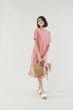 Band-Neck Shift Dress